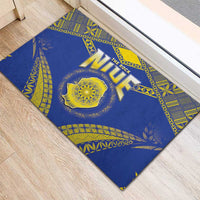 Niue The Rock Of Polynesia Rubber Doormat Peniamina Gospel Day Blue Version LT05 - Polynesian Pride