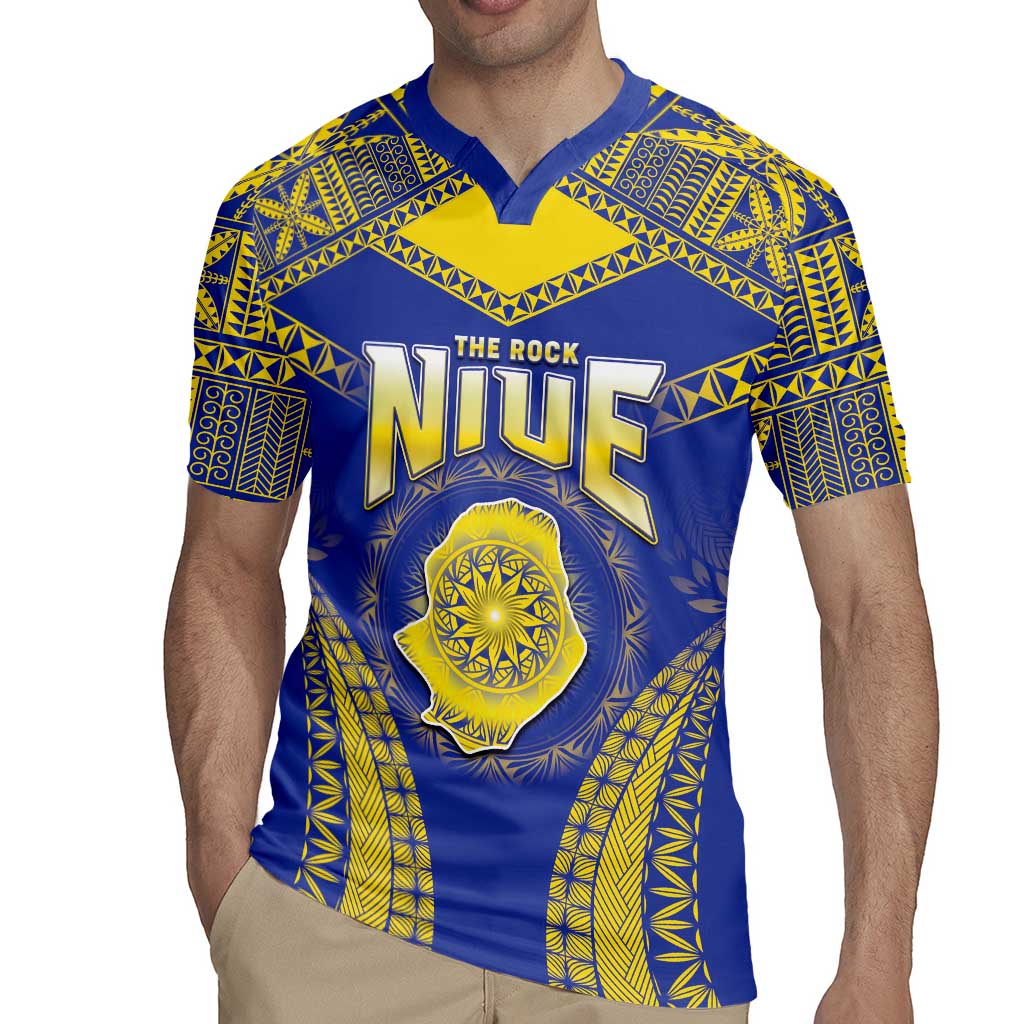Personalised Niue The Rock Of Polynesia Rugby Jersey Peniamina Gospel Day Blue Version