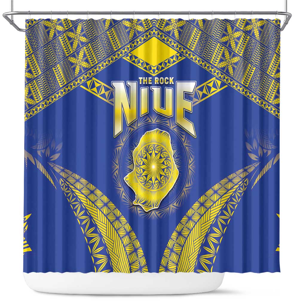 Niue The Rock Of Polynesia Shower Curtain Peniamina Gospel Day Blue Version