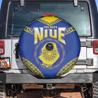 Niue The Rock Of Polynesia Spare Tire Cover Peniamina Gospel Day Blue Version LT05 Blue - Polynesian Pride