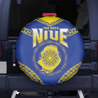 Niue The Rock Of Polynesia Spare Tire Cover Peniamina Gospel Day Blue Version LT05 - Polynesian Pride