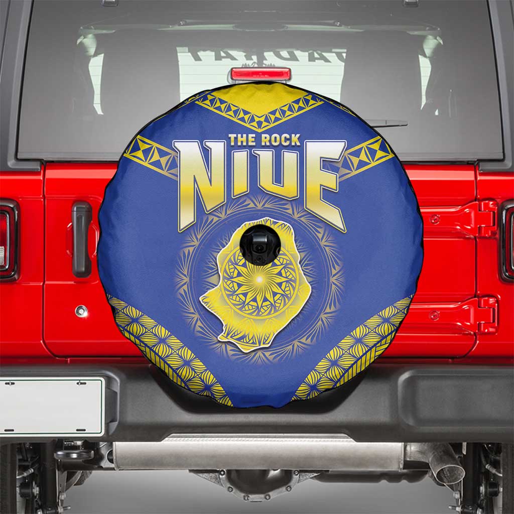 Niue The Rock Of Polynesia Spare Tire Cover Peniamina Gospel Day Blue Version LT05 - Polynesian Pride