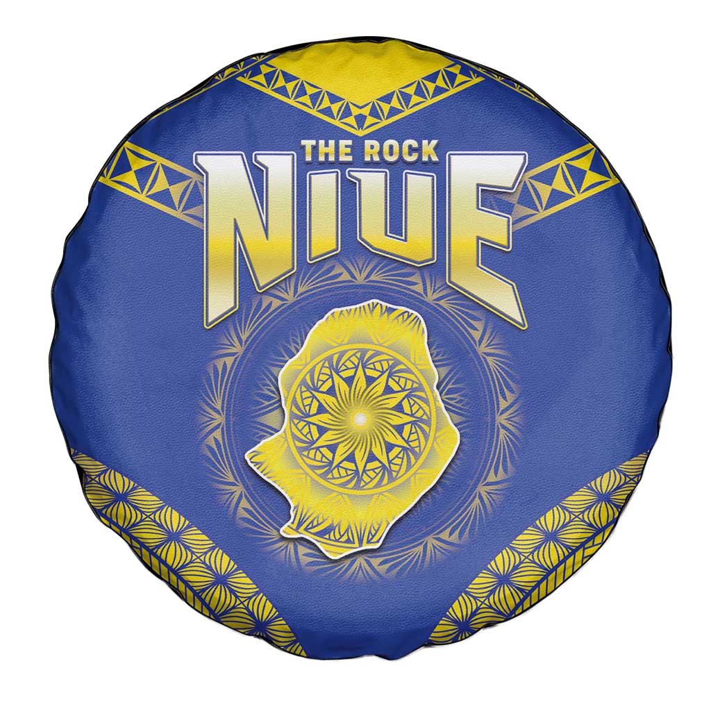 Niue The Rock Of Polynesia Spare Tire Cover Peniamina Gospel Day Blue Version LT05 - Polynesian Pride