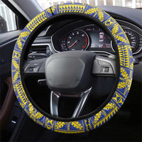 Niue The Rock Of Polynesia Steering Wheel Cover Peniamina Gospel Day Blue Version LT05 - Polynesian Pride
