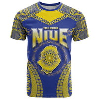 Personalised Niue The Rock Of Polynesia T Shirt Peniamina Gospel Day Blue Version LT05 Blue - Polynesian Pride