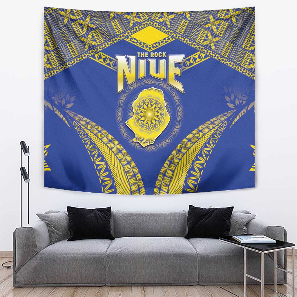 Niue The Rock Of Polynesia Tapestry Peniamina Gospel Day Blue Version