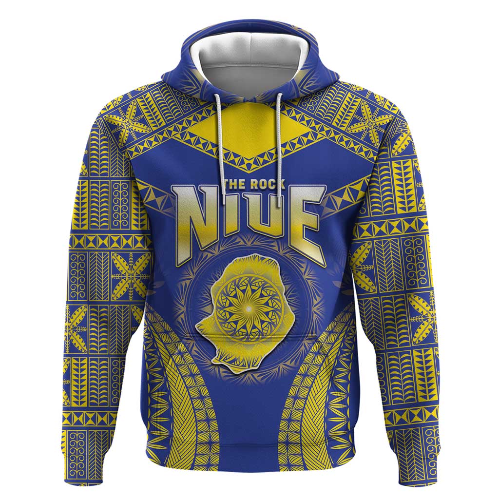Personalised Niue The Rock Of Polynesia Zip Hoodie Peniamina Gospel Day Blue Version