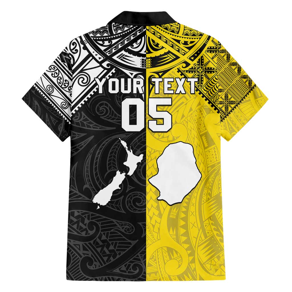 Custom New Zealand Maori And Niue Hiapo Hawaiian Shirt Lizard And Coconut Crab Together LT05 - Polynesian Pride