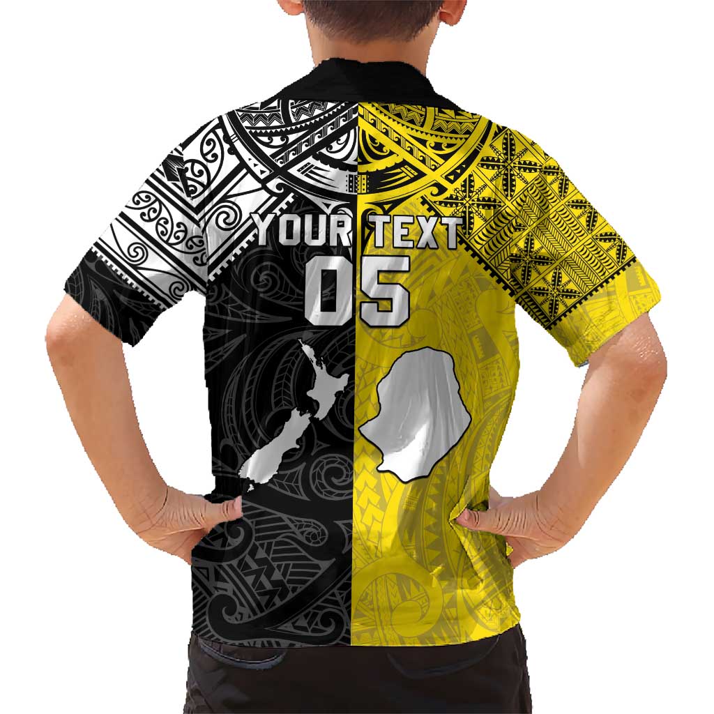 Custom New Zealand Maori And Niue Hiapo Hawaiian Shirt Lizard And Coconut Crab Together LT05 - Polynesian Pride