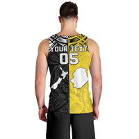 Custom New Zealand Maori And Niue Hiapo Men Tank Top Lizard And Coconut Crab Together