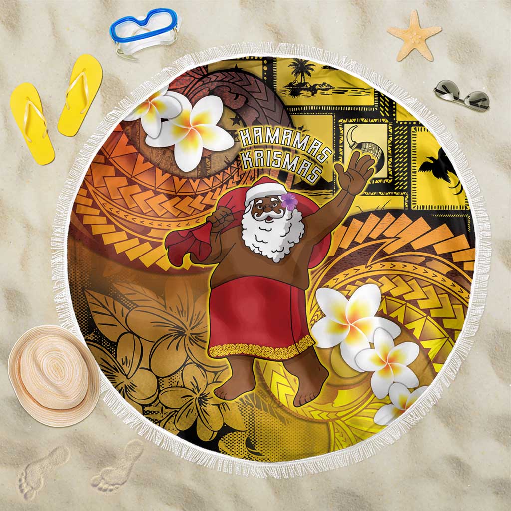 Papua New Guinea Retro Christmas Beach Blanket Hamamas Krismas - Polynesian Pride