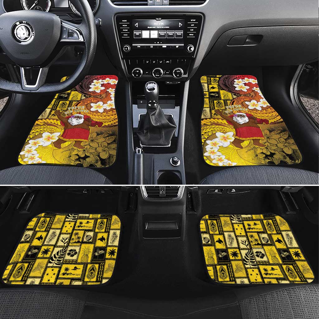 Papua New Guinea Retro Christmas Car Mats Hamamas Krismas - Polynesian Pride