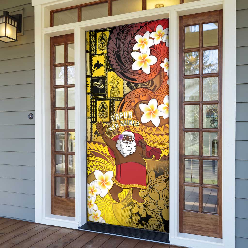 Papua New Guinea Retro Christmas Door Cover Hamamas Krismas - Polynesian Pride