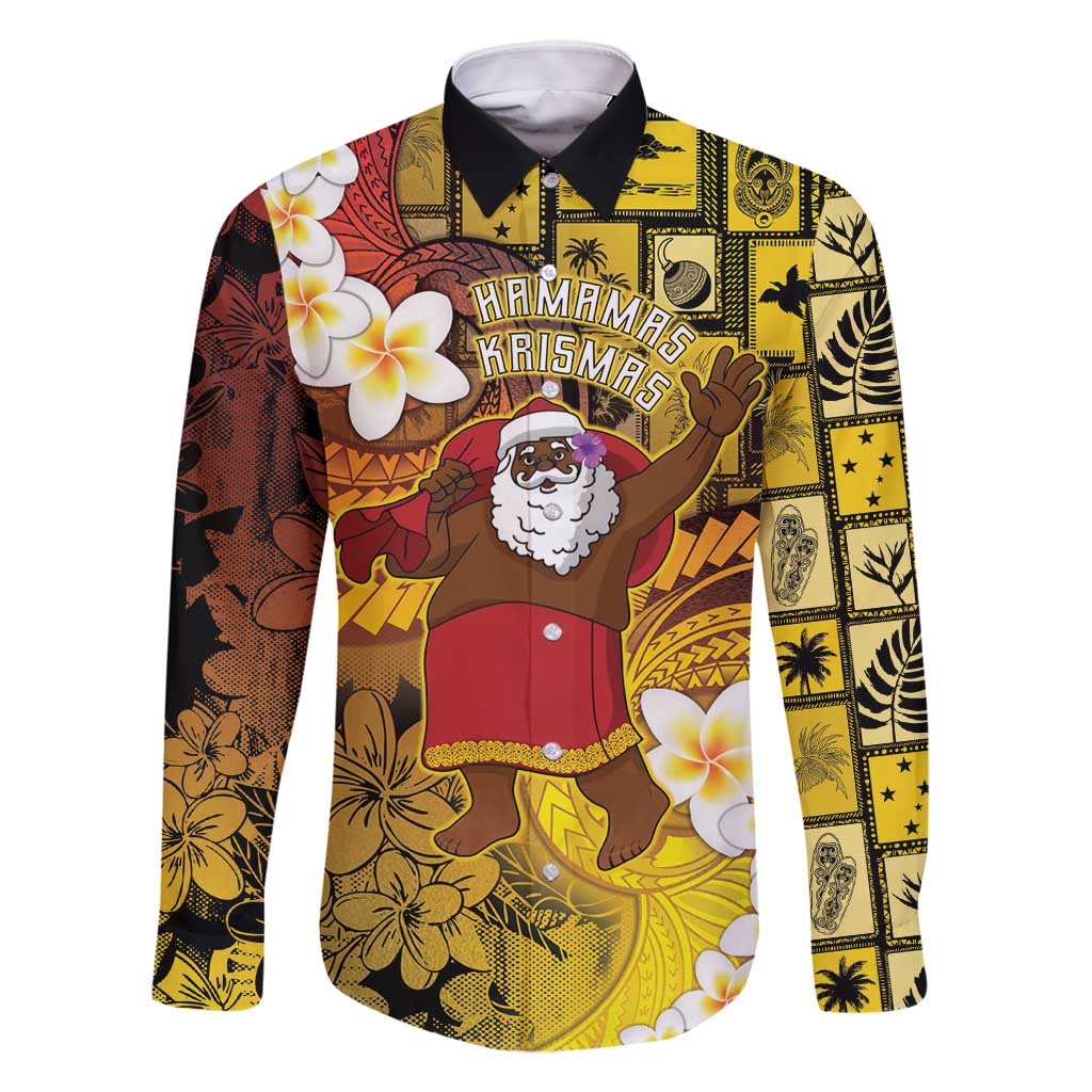 Papua New Guinea Retro Christmas Family Matching Mermaid Dress and Hawaiian Shirt Hamamas Krismas - Polynesian Pride