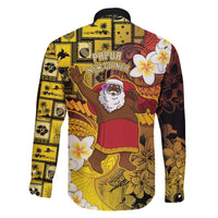 Papua New Guinea Retro Christmas Family Matching Off The Shoulder Long Sleeve Dress and Hawaiian Shirt Hamamas Krismas - Polynesian Pride