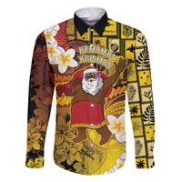 Papua New Guinea Retro Christmas Family Matching Tank Maxi Dress and Hawaiian Shirt Hamamas Krismas - Polynesian Pride