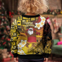 Papua New Guinea Retro Christmas Kid Ugly Christmas Sweater Hamamas Krismas LT05 - Polynesian Pride