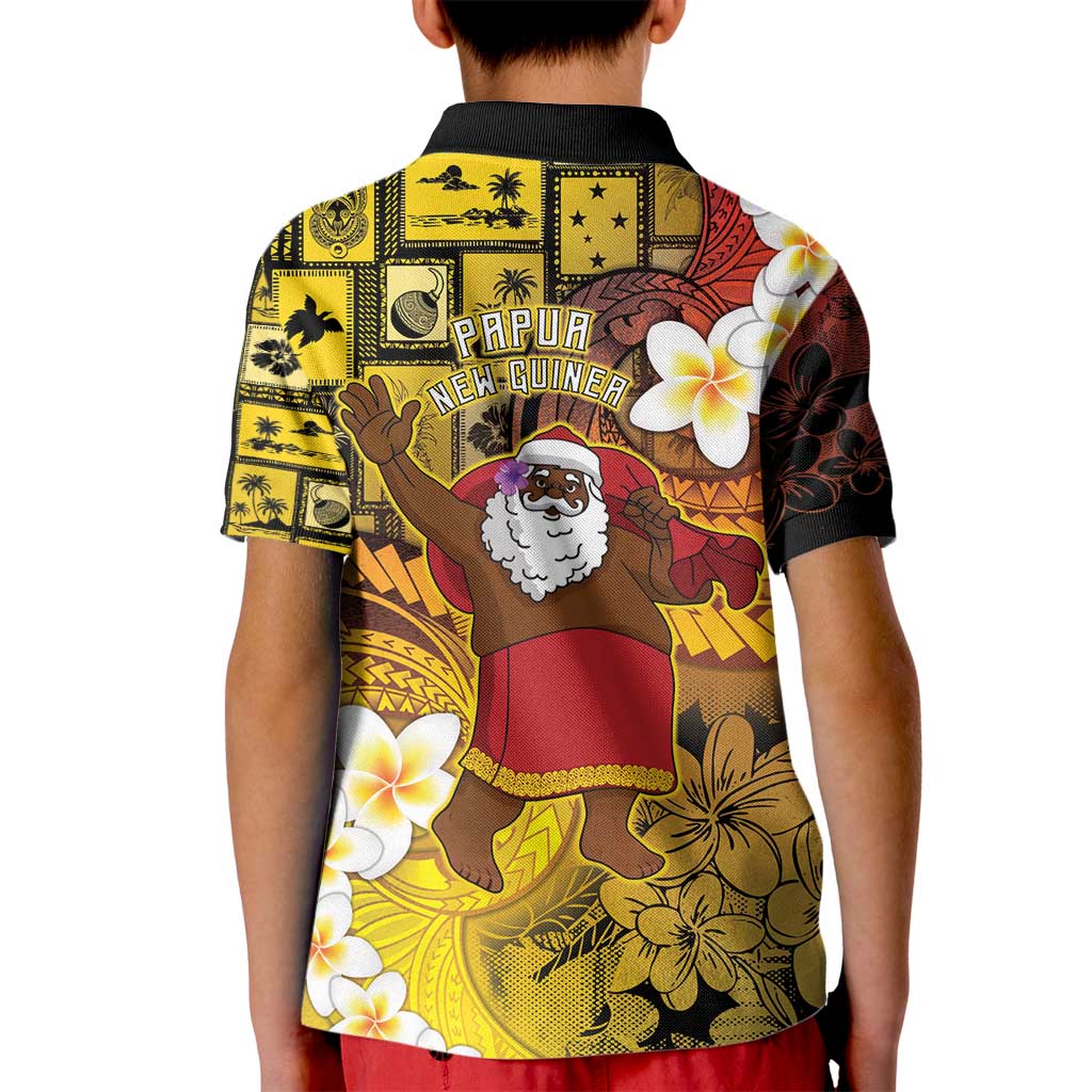 Papua New Guinea Retro Christmas Kid Polo Shirt Hamamas Krismas - Polynesian Pride
