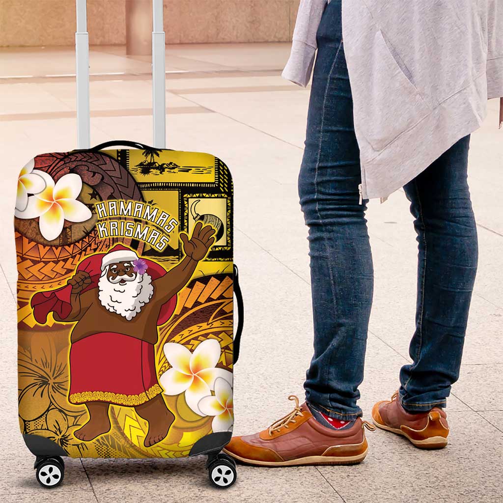 Papua New Guinea Retro Christmas Luggage Cover Hamamas Krismas - Polynesian Pride