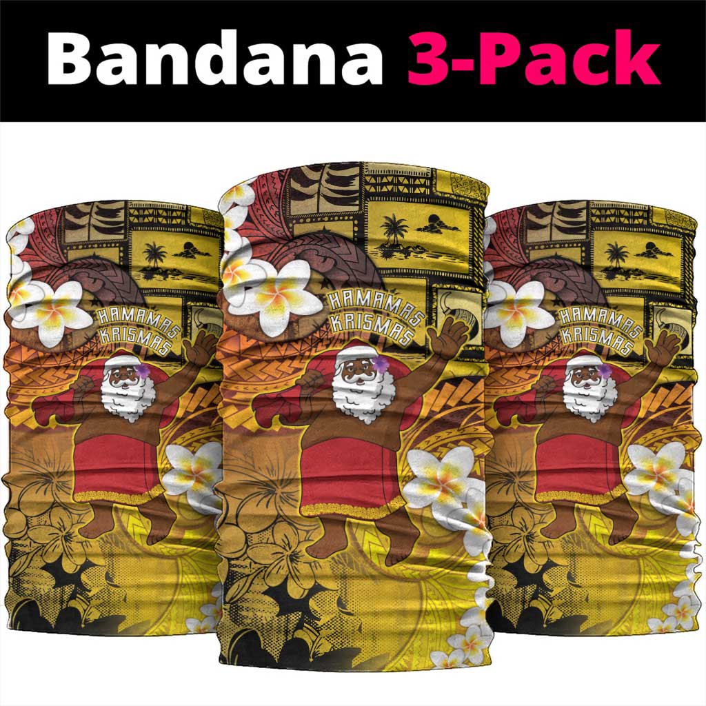 Papua New Guinea Retro Christmas Neck Gaiter Hamamas Krismas - Polynesian Pride