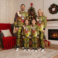 Papua New Guinea Retro Christmas Pajama Set Hamamas Krismas - Polynesian Pride