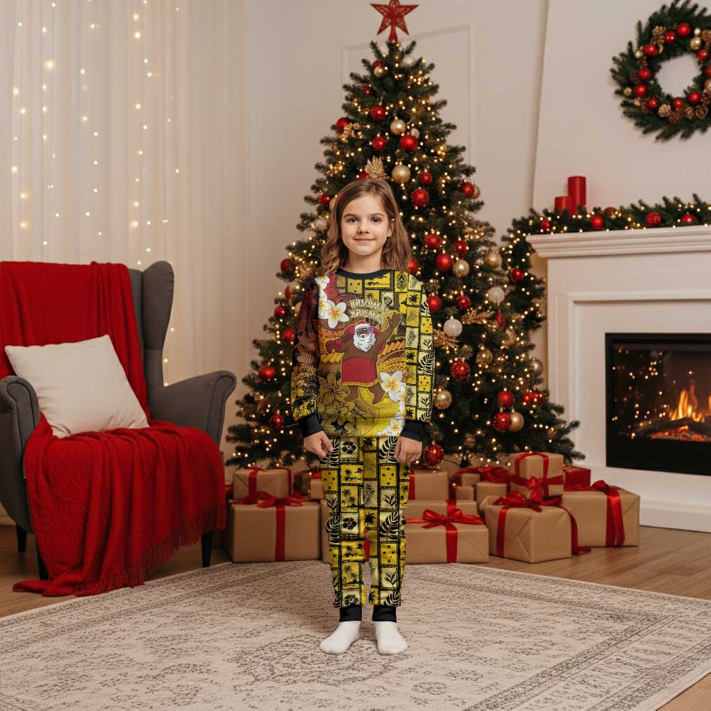 Papua New Guinea Retro Christmas Pajama Set Hamamas Krismas - Polynesian Pride