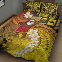 Papua New Guinea Retro Christmas Quilt Bed Set Hamamas Krismas - Polynesian Pride