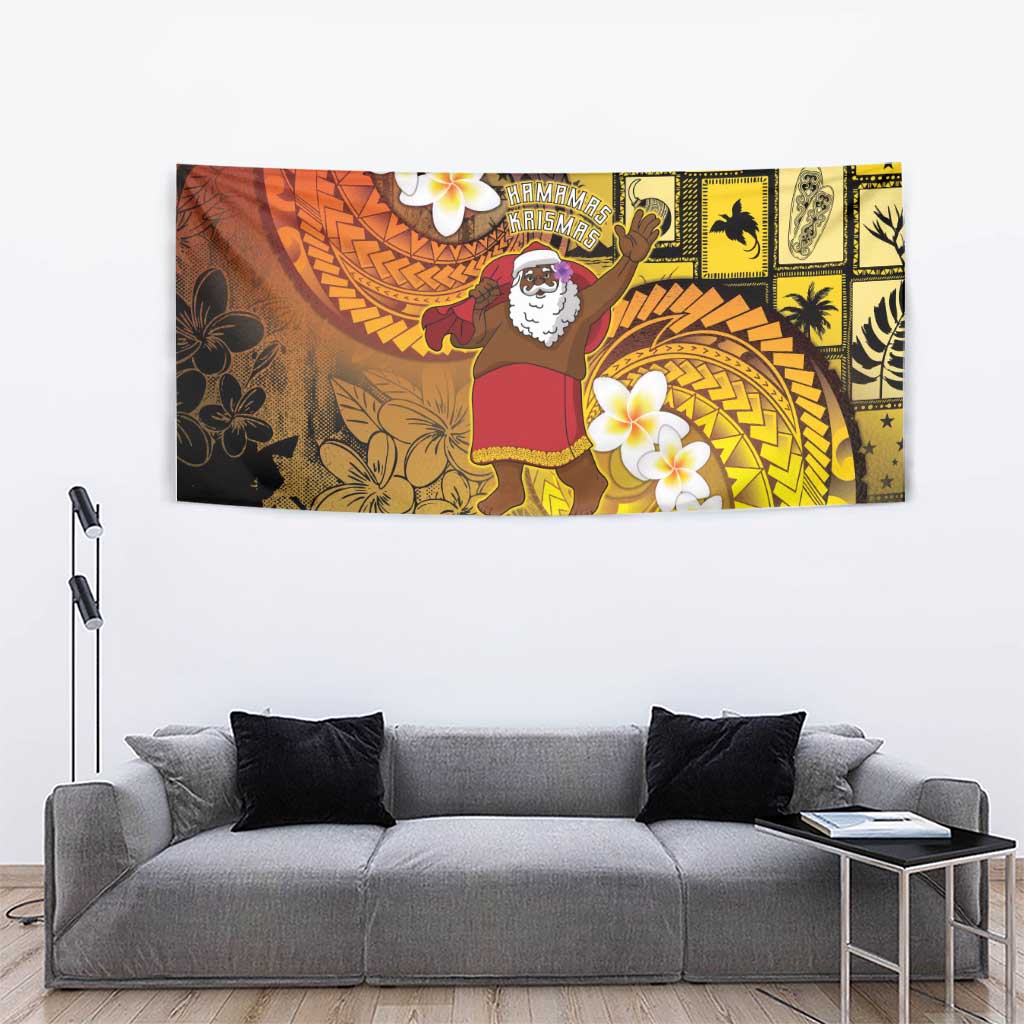 Papua New Guinea Retro Christmas Tapestry Hamamas Krismas - Polynesian Pride