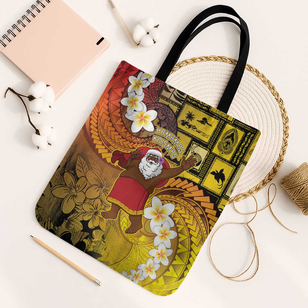 Papua New Guinea Retro Christmas Tote Bag Hamamas Krismas - Polynesian Pride