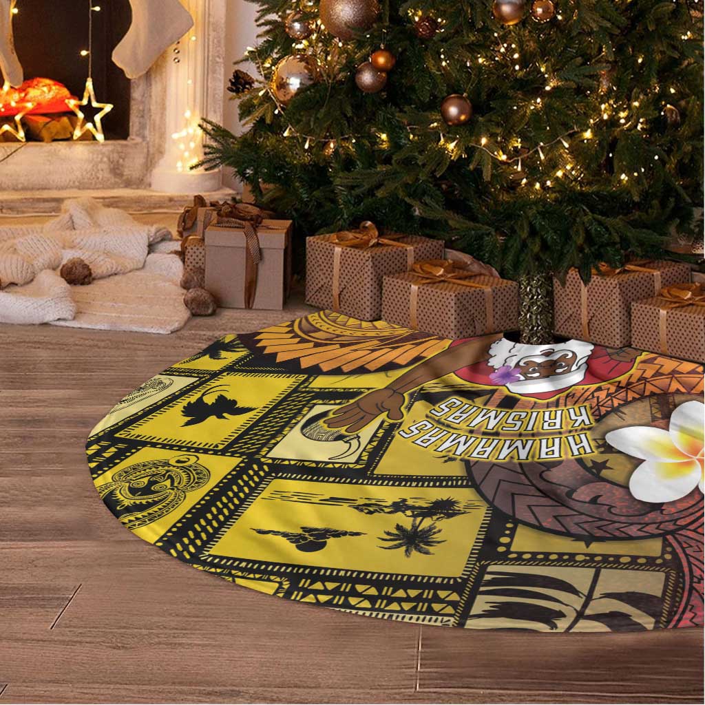 Papua New Guinea Retro Christmas Tree Skirt Hamamas Krismas LT05 - Polynesian Pride