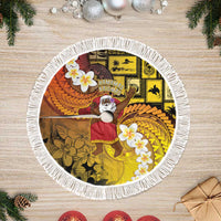 Papua New Guinea Retro Christmas Tree Skirt Hamamas Krismas LT05 Fringed Colorful - Polynesian Pride