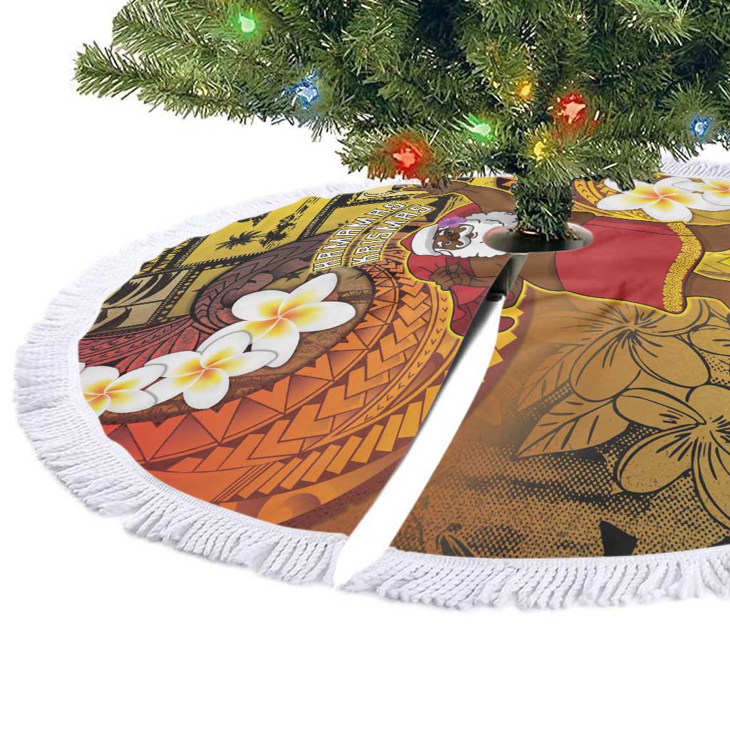 Papua New Guinea Retro Christmas Tree Skirt Hamamas Krismas LT05 - Polynesian Pride