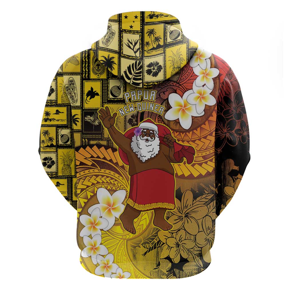 Papua New Guinea Retro Christmas Zip Hoodie Hamamas Krismas - Polynesian Pride