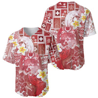 Tonga Christmas Baseball Jersey Kilisimasi Fiefia Retro Style Red - Polynesian Pride