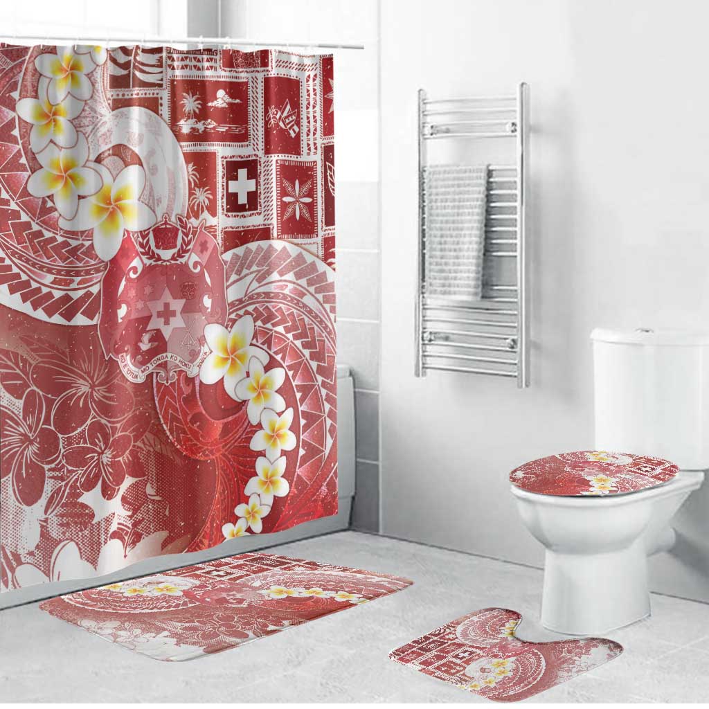 Tonga Christmas Bathroom Set Kilisimasi Fiefia Retro Style Red - Polynesian Pride