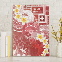 Tonga Christmas Canvas Wall Art Kilisimasi Fiefia Retro Style Red - Polynesian Pride