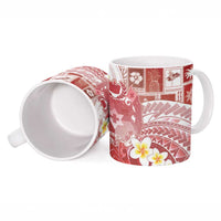 Tonga Christmas Ceramic Mug Kilisimasi Fiefia Retro Style Red - Polynesian Pride