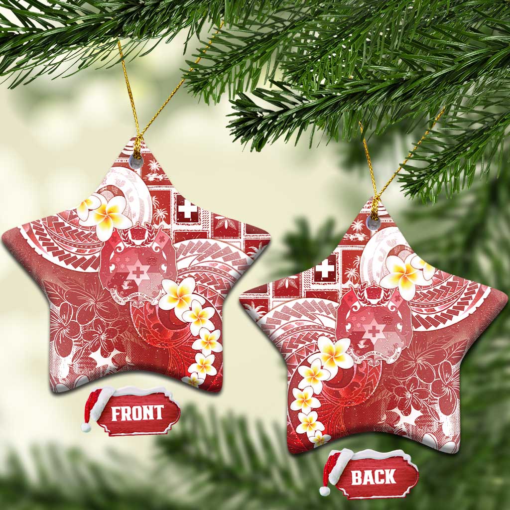 Tonga Christmas Ceramic Ornament Kilisimasi Fiefia Retro Style Red - Polynesian Pride