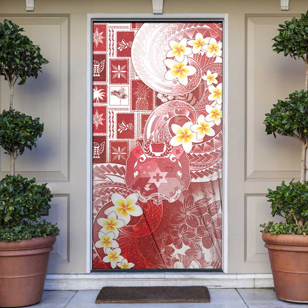 Tonga Christmas Door Cover Kilisimasi Fiefia Retro Style Red - Polynesian Pride
