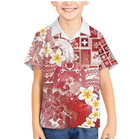 Tonga Christmas Family Matching Mermaid Dress and Hawaiian Shirt Kilisimasi Fiefia Retro Style Red - Polynesian Pride