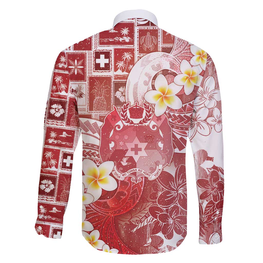 Tonga Christmas Family Matching Short Sleeve Bodycon Dress and Hawaiian Shirt Kilisimasi Fiefia Retro Style Red - Polynesian Pride