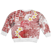 Tonga Christmas Kid Ugly Christmas Sweater Kilisimasi Fiefia Retro Style Red - Polynesian Pride