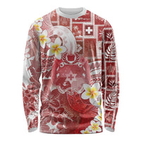 Tonga Christmas Long Sleeve Shirt Kilisimasi Fiefia Retro Style Red - Polynesian Pride