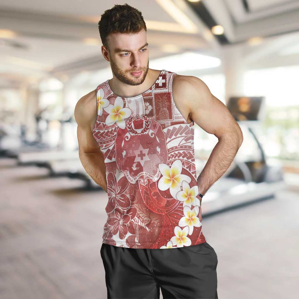 Tonga Christmas Men Tank Top Kilisimasi Fiefia Retro Style Red - Polynesian Pride
