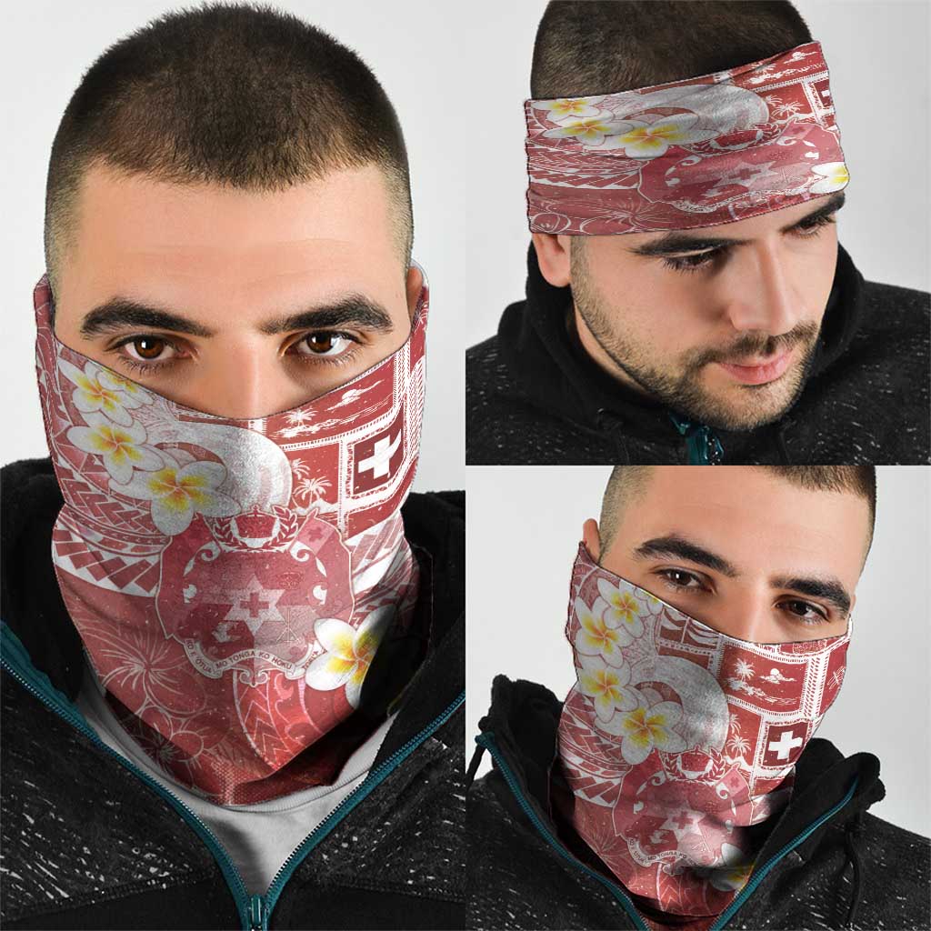Tonga Christmas Neck Gaiter Kilisimasi Fiefia Retro Style Red - Polynesian Pride