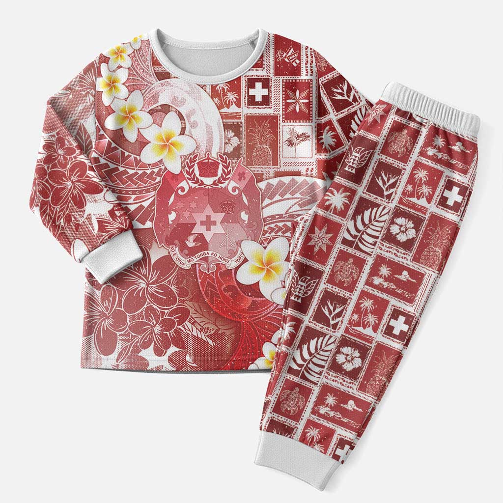 Tonga Christmas Pajama Set Kilisimasi Fiefia Retro Style Red - Polynesian Pride