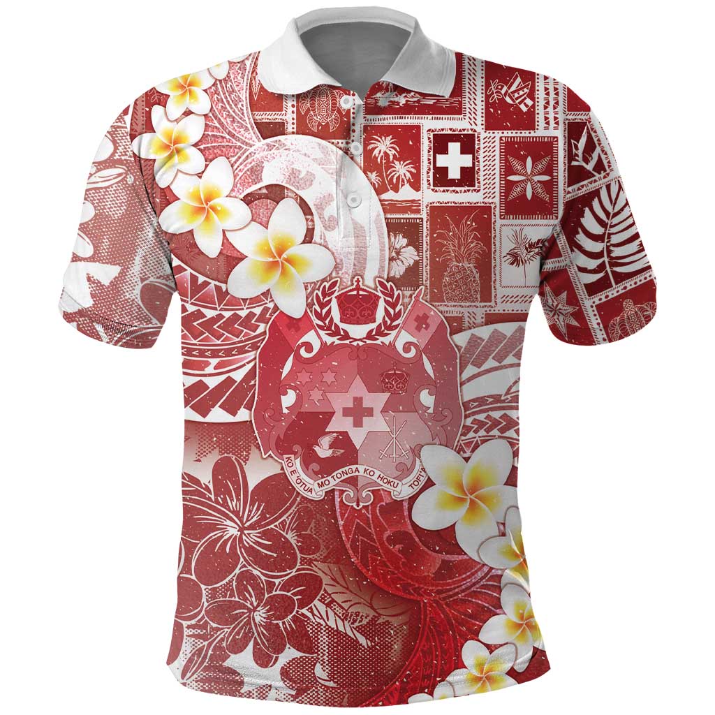 Tonga Christmas Polo Shirt Kilisimasi Fiefia Retro Style Red - Polynesian Pride