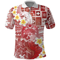 Tonga Christmas Polo Shirt Kilisimasi Fiefia Retro Style Red - Polynesian Pride