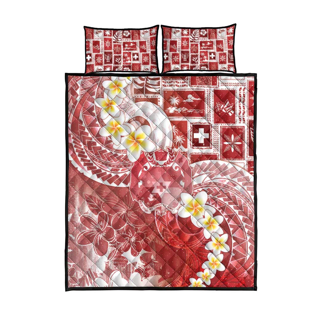 Tonga Christmas Quilt Bed Set Kilisimasi Fiefia Retro Style Red - Polynesian Pride