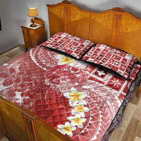 Tonga Christmas Quilt Bed Set Kilisimasi Fiefia Retro Style Red - Polynesian Pride